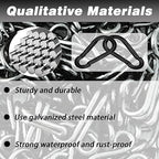 100 PCS 2.36'' Spring Snap Hook Carabiner, M6 1/4 Inch Galvanized Black Steel - Image 4