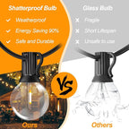 Outdoor String Lights - 100FT 2Pack G40 Globe Patio - Image 3