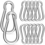 Carabiner, Heavy Duty Galvanized Steel Spring Snap Hook Carabiner Clips by High-PQ