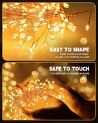 Brightown Solar String Lights for Outside, 2 Packs Total 39.2Ft 480 LED Solar - Image 5