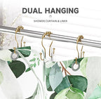 Bathway Shower Curtain Hooks, Shower Curtain Rings Rust Proof Double Hook - Image 7