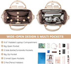 LOVEVOOK Leather Backpack for Women, 15.6 inch Laptop Backpack, Professional - Image 2