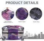 ANNA QUEEN Purple Marble Luggage Cover, Elegant Abstract Art Suitcase Protector - Image 4