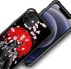 for iPhone 12 Mini Case, Sakura Japanese Samurai Pattern Graphic Design Girl - Image 3