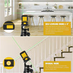 Laser Level with Tripod, 100 feet Green Cross Line Self Rotary Leveling Laser - Image 4