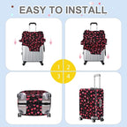 ANNA QUEEN Heart Pattern Luggage Cover, Love Theme Suitcase Protector, - Image 5
