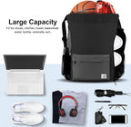 Drawstring Backpack with Mesh Pockets String Gym Bag Sackpack Sandproof Water - Image 2