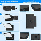 ledmo 150W Outdoor LED Flood Light Switch Control Full 360 Rotation Exterior - Image 9