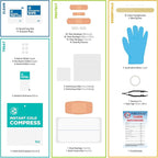 Be Smart Get Prepared 180 Piece First Aid Kit: Clean, Protect Minor Cuts - Image 4