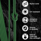 TECEUM 5/32" Paracord Rope 1000 – 1000ft / 200ft / 100ft / 50ft – Tactical - Image 3