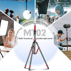FreeSea Light Stand Aluminum, Adjustable Tripod Stand - Image 2