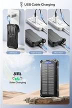 jskei Power Bank 49800mAh Solar Portable Charger Wireless Charging USB-C 15W - Image 8