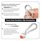40 PCS 3'' Spring Snap Hook Carabiner, M8 5/16 Inch Galvanized Silver Steel - Image 3