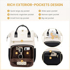 LOVEVOOK Leather Backpacks for Women, 15.6 inch Leather Laptop Backpack Women - Image 3