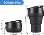 Collapsible Cup for Traveling, 20 OZ 600ml Large Silicone Folding Camping Mug - Image 2