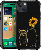 for iPhone 14 Plus Case, Pig Sunflower Yellow Sunshine Pattern Made of Soft by FKBRCL4U