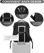WONHOX Large Travel Backpack Carry on Flight Approved Laptop Work Business - Image 5