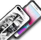 Case for iPhone 7 Plus/8 Plus, Lion Cross Jesus Christ Dove Pattern, Soft - Image 4