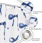 Navy Bow Shower Curtain - Image 5