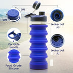 ONTA Collapsible BPA Free Silicone Water Bottle, 20oz - Image 3