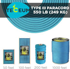 TECEUM 5/32" Paracord Rope 1000 – 1000ft / 200ft / 100ft / 50ft – Tactical - Image 9