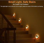 YUNLEX 2 Pack Amber Night Light, Battery Operated Night Light, 2.6" Small - Image 3