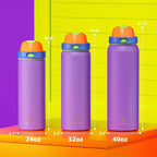 32 oz Insulated Water Bottle for Women: Meoky Stainless Steel Metal Water Bottle - Image 3
