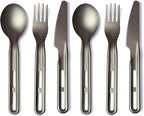 Titanium Flatware Knife Fork Spoon 2Sets by preservingnatureswonders%E2%80%93premiuminsectspecimensforenthusiasts
