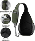 WATERFLY Crossbody Sling Backpack Sling Bag Travel Hiking Chest Bags Daypack - Image 5