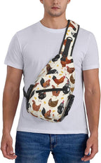 Funny Rooster Print Crossbody Sling Bags - Image 6