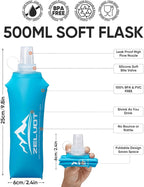 Zelvot Running Vest Soft Flask, BPA-Free 500ml Collapsible Water Bottle - Image 7