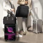 ANNA QUEEN Cosmic Purple Saturn Luggage Cover-Stretchable, Water Resistant & - Image 8