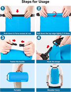 HEETA Waterproof Dry Bag for Women Men, 5L/10L/20L/30L/40L Roll Top Lightweight - Image 4