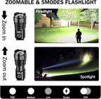 Flashlights High Lumens Rechargeable, 000LM LED Super Bright Flash Light - Image 2