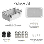 LeMotech Electrical Box, IP67 Waterproof Hinged Clear Cover Stainless Steel - Image 9