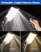 Ofuray Solar Street Lights Outdoor, Solar Security Flood Lights Parking Lot - Image 3