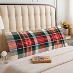 Plaid Decorative Body Pillowcase 20"X54", Scottish Tartan Buffalo Plaid Outdoor - Image 3