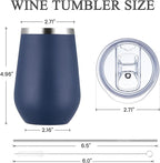 MEWAY Durable 12oz Stainless Steel Wine Tumbler - Image 6