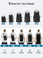 HEETA Waterproof Dry Bag for Women Men, 5L/10L/20L/30L/40L Roll Top Lightweight - Image 2