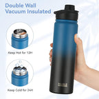 HASLE OUTFITTERS Insulated Water Bottle 22 oz Double Wall Stainless Steel Water - Image 6