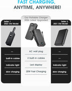 citicr Portable Charger Power Bank, 20000mAh PD20W USB C Fast Charging - Image 2