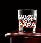 Nogrit My Favorite People Call Me Papa Whiskey Glasses 10 oz, Papa Dad Gifts - Image 3