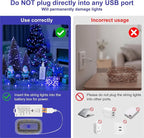 HXWEIYE Rechargeable Fairy Lights Battery Operated, DIY Timer & 8 Modes - Image 2