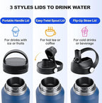 32oz Stainless Steel Water Bottle, Double Wall Vacuum Insulated Bottle - Image 6