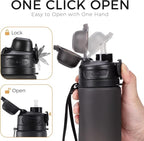 TakeToday Collapsible Water Bottles 21oz, Foldable Platinum Silicone Travel - Image 8