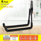 6 Pack Garage Hooks Heavy Duty Storage Organizer Wall Mount Power and Garden - Image 3