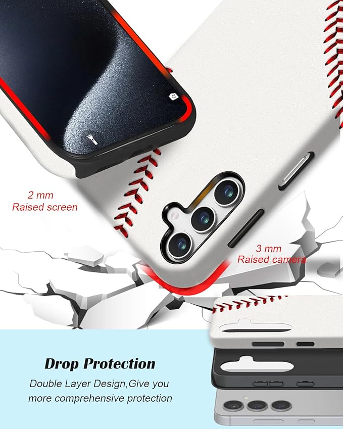 Compatible for Samsung Galaxy A37 5G Case, Dual Layer Heavy Duty 2 in 1 - Image 3