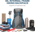 IX INOXTO 55L Internal Frame Waterproof Hiking Camping Backpack - Image 7