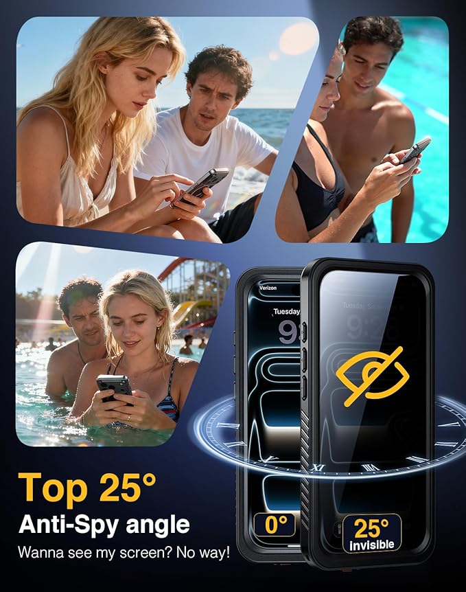 Lanhiem Magnetic for iPhone 17 Pro Case Waterproof, Built in Screen Protector & - Image 2