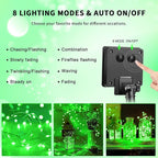 JMEXSUSS 4 Pack Green Solar Christmas Lights, Total 400 LED 132FT Solar String - Image 5